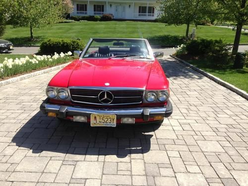 1983 Mercedes Benz 380SL Convertible, Red with Black Interior, US $10,300.00, image 3