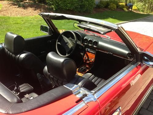 1983 Mercedes Benz 380SL Convertible, Red with Black Interior, US $10,300.00, image 5