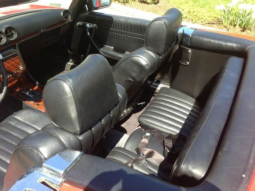1983 Mercedes Benz 380SL Convertible, Red with Black Interior, US $10,300.00, image 6