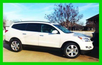 2011 chevrolet traverse lt 3.6l v6 suv onstar cd rearview camera pearl white