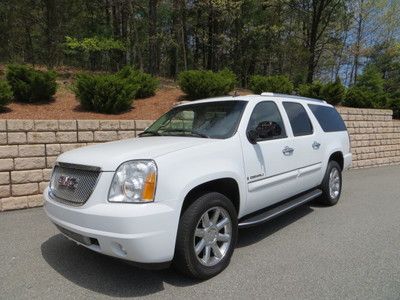 Xl awd 4wd denali quad seats smoke free tv dvd white leather 20 inch third row