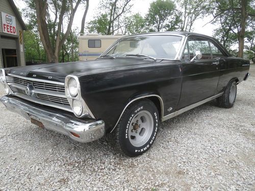 1966 ford fairlane 289ci 3 speed 2 dr hardtop black beauty ready to drive