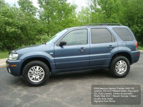 2005 mercury mariner premier 4x4 leather sunroof heated seats cd carfax nice !