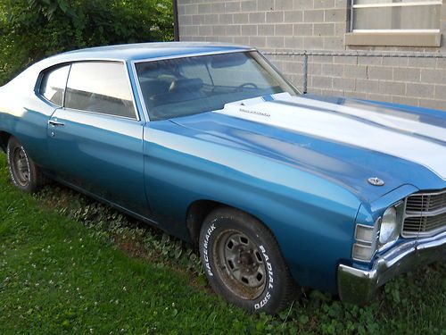 1971 chevelle malibu project running car 350/350