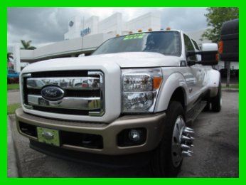 12 white platinum 6.7l v8 king ranch dually diesel 4wd fx-4 offroad *navigation