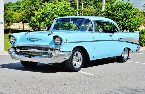 Great driver 1957 chevrolet bel air coupe hardtop fully loaed none priced better
