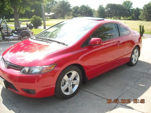 2008 honda civic ex coupe red 2-door 1.8l   gas saver