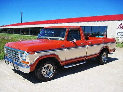 1978 orange ford f-150 ranger pick up truck