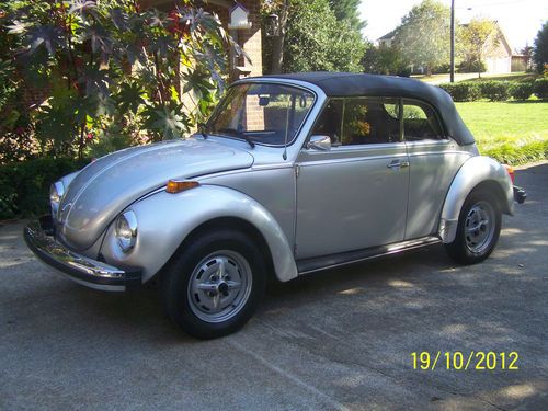 All original silver 1979 volkswagon convertible beetle bug cabrio das auto