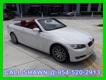 2008 bmw 328 convertible, white/red leather, rare combo!!,mercedes-benz dealer