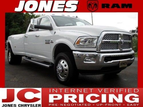 New 2013 ram 3500 4wd crew cab laramie diesel drw msrp $63090 bright white