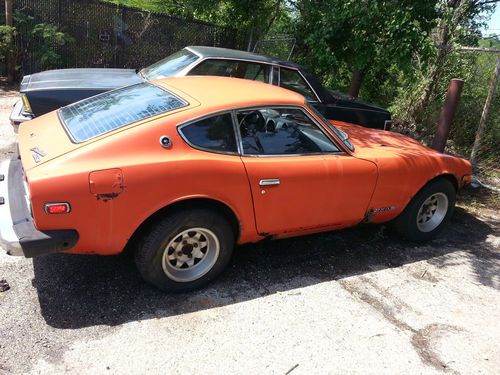1976 datsun 280z inka orange totally original nice car parts car or restore it