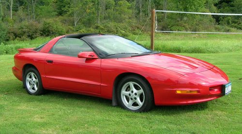 1996 red pontiac firebird t-top
