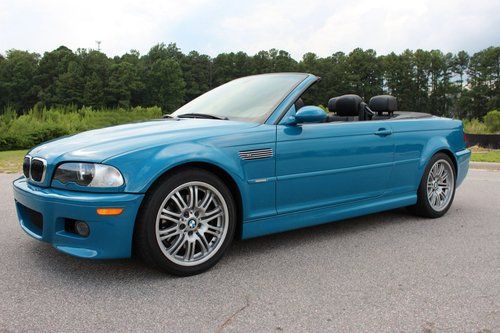 2003 bmw m3 1 owner laguna seca blue 53k 6 speed manual convertible navigation