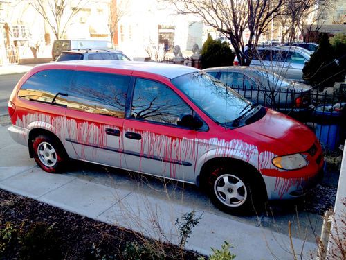 2002 dodge caravan with rebuilt transmission painted to look bloody