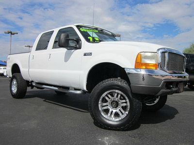 1999 ford f-250 lariat super duty crew cab 7.3l diesel 4x4 custom lifted truck!!