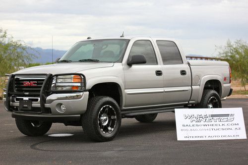 2005 gmc sierra z71 slt crew cab 4wd 4x4 leather dvd fully loaded see video