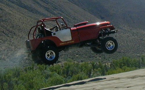This custom cj-5 is 4 linked  front and rear with a big block chevy engine