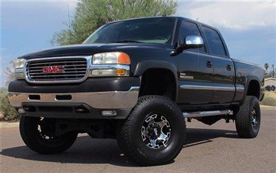 **no reserve** 2002 gmc sierra 2500hd duramax diesel crew 4x4 shorty az clean!!!