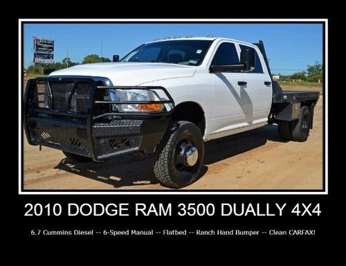 4x4 cummins turbo diesel -- 6-speed -- flatbed -- pw/pl -- clean carfax!
