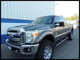 11 ford f250 4x4 crew cab lariat, aftermarket wheels and tires, lifted, nav!