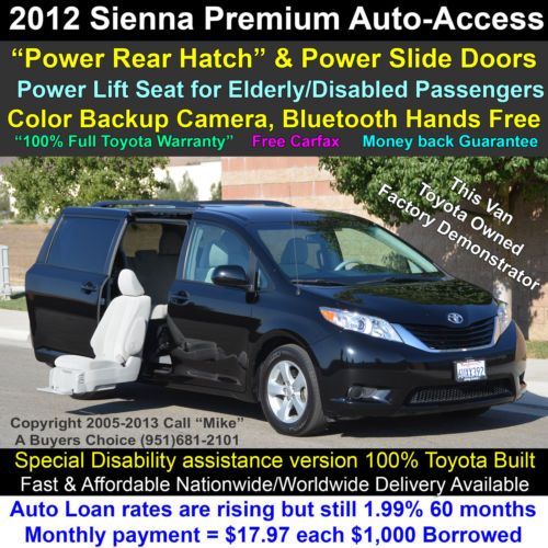 Power rear hatch+power slide doors+auto access seat+backup camera+full warranty!
