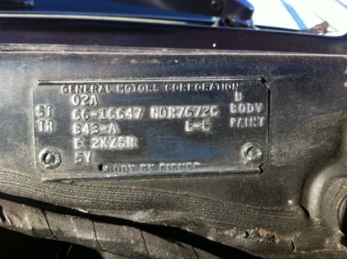 1966 chevrolet caprice base hardtop 2-door 6.5l