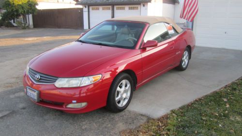 2002 Toyota Solara SLE V6 Convertable Red/Tan/Tan Top, US $5,000.00, image 5