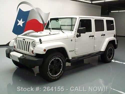 2012 jeep wrangler unltd sahara hard top 4x4 nav 15k mi texas direct auto