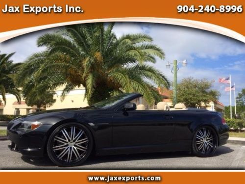 2005 bmw 645ci black vossen wheels 22 inch staggered