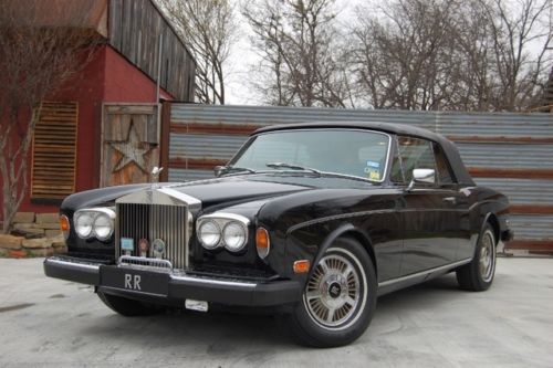 1980 rolls royce corniche ii convertible! black / tan, well documented!