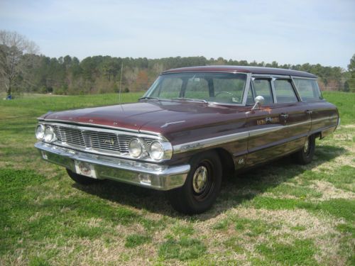 1964 ford z code 390 4v country sedan wagon, manual trans w/overdrive-nice car