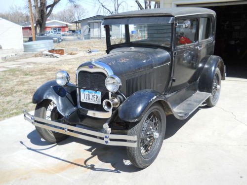 1929 ford 2-door sedan.  mostly original running car