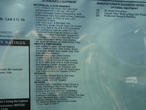 New 2014 Tundra Double Cab SR5 5.7L V8 4x4 Rear View Camera Black Paint 4wd, US $33,500.00, image 15