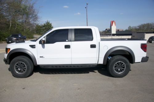 2011 white ford raptor svt crew 6.2l