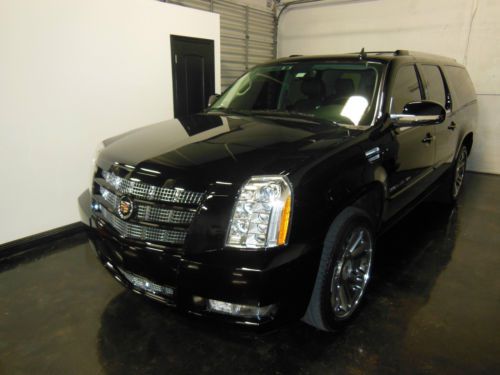 Cadillac escalade esv premium edition with rear entertainment pack black /black