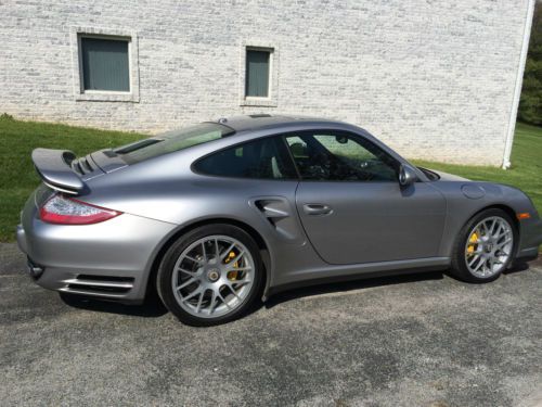 2011 porsche 911 turbo s coupe 2-door 3.8l pdk silver on black leather, loaded!