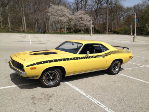 1973 plymouth &#039;cuda 340 matching numbers w/build sheets