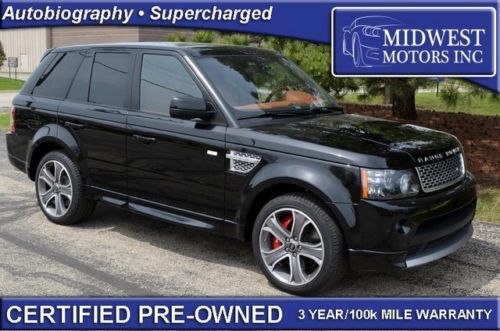 2013 range rover sport sc supercharged autobiography black certified 2014