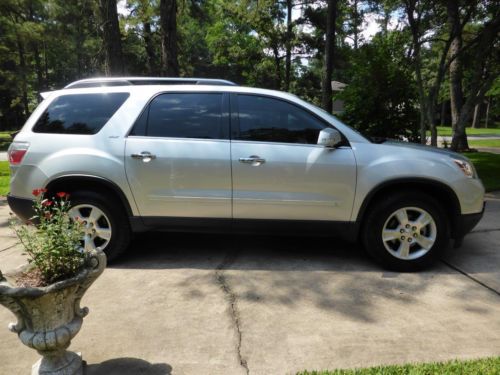 2009 gmc acadia slt silver, loaded, leather, 50,700 miles, warranty, exc cond