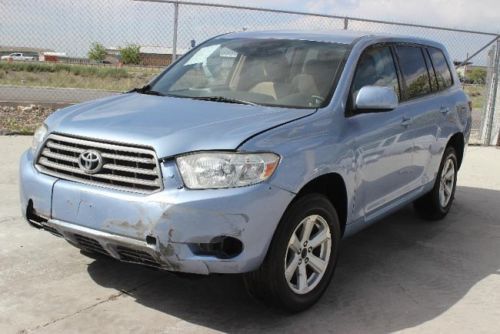 2008 toyota highlander 4wd damaged rebuilder runs! nice color! priced to sell!!