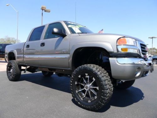 2006 gmc sierra 2500hd slt crew cab diesel 4x4 used custom lifted truck~nice!!