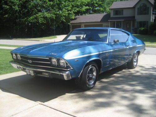 1969 chevrolet chevelle ss - 396 v8 - auto - original california car - 21k miles