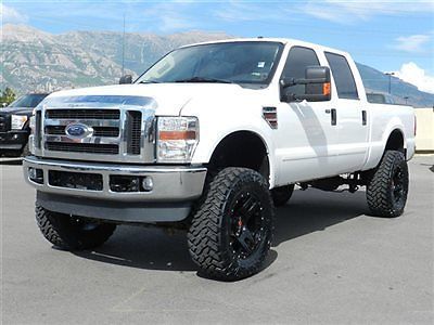 Ford crew cab lariat 4x4 powerstroke diesel custom new lift wheels tires leather