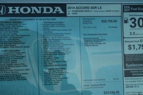 2014 Honda Accord LX, US $23,545.00, image 7