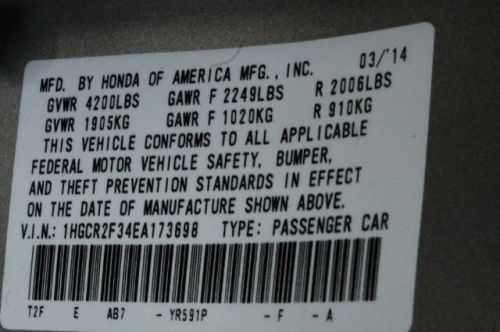 2014 Honda Accord LX, US $23,545.00, image 10