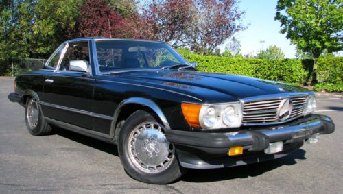 1986 mercedes benz 560sl convertible - ready to go anywhere; both tops included