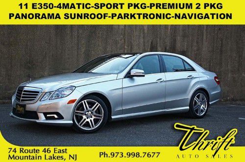 11 e350-4matic-sport pkg-premium 2 pkg-panorama sunroof-parktronic-navigation