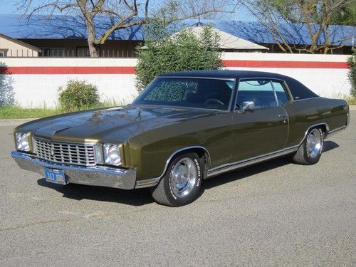 1972 monte carlo - california blue plate rust free "survivor". nice car