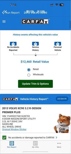 2013 Volvo XC90 R DESIGN, US $5,000.00, image 5